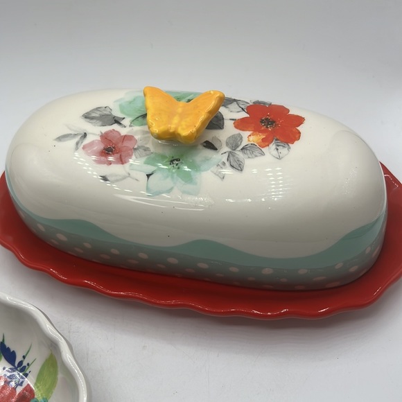The Pioneer Woman Butter Dish & Spoon Rest - Picture 3 of 4